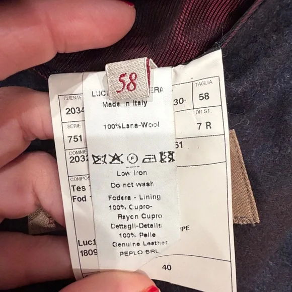 Luciano Barbera Men's Blue Plaid Blazer Made in Italy 46R 100% Wool Soft - Picture 13 of 16